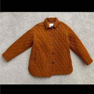 Burnt orange quilted madewell jacket